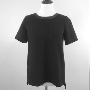 Madewell Industry Black Button Back Top XS EUC